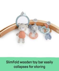 Ingenuity Cozy Spot Reversible Duvet Activity Gym & Play Mat with Wooden Bar - Loamy, Ages Newborn + 33 51pnkmZBtqL