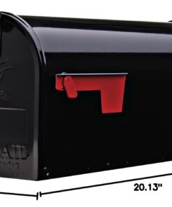 Gibraltar Mailboxes Elite Medium Capacity Galvanized Steel Black, Post-Mount Mailbox, E1100B00 27 51puHzPkmaL