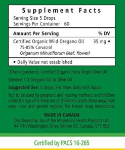 100% Wild Organic Oregano Oil - 10ml / 0.33 OZ 5 51q iajVWcL