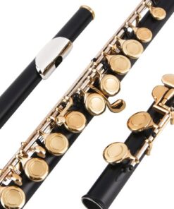 Alternative view of Glory Closed Hole C Flute With Case, Tuning Rod and Cloth,Joint Grease and Gloves black/Laquer Black/Gold