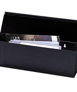 Alternative view of Gibraltar Mailboxes Townhouse Small Capacity Galvanized Steel Black, Wall-Mount Mailbox, THHB0001