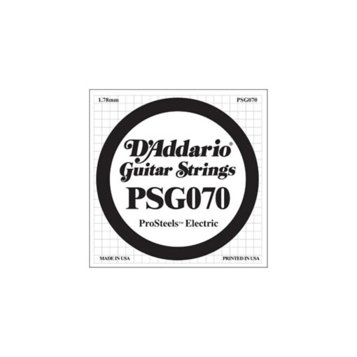 D'Addario PSG070 ProSteels Electric Guitar Single String, 070 .070 gauge