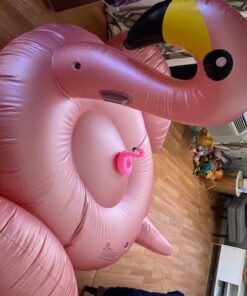 Jasonwell Giant Inflatable Flamingo Pool Float with Fast Valves Summer Beach Swimming Pool Floatie Lounge Floating Raft Party Decorations Toys for Adults Kids XXX-Large 33 51qGEx sVSL