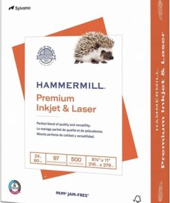 Hammermill Printer Paper, Premium Inkjet & Laser Paper 24 Lb, 8.5 x 11 - 1 Ream (500 Sheets) - 97 Bright, Made in the USA, 166140R 1 Ream | 500 Sheets 24 lb Ink - Laser 32 51qQzI Mh9L