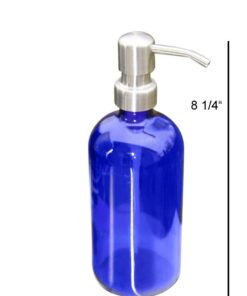 Cobalt Blue Soap Dispenser with Stainless Metal Pump - Blue 16oz Glass Lotion Bottle by Industrial Rewind 15 51qRKKrlYL
