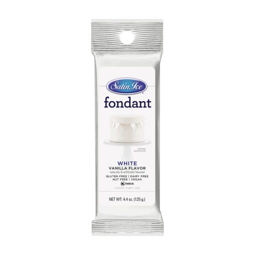 Satin Ice White Fondant, Vanilla, 4.4 Ounces 4.4 Ounce (Pack of 1)