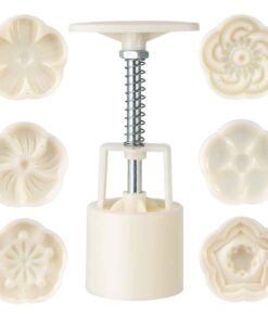 Cookie Stamp Moon Cake Mold Stamps, Cookie Press Mid Autumn Festival DIY Decoration Press Cake Cutter Mold (50g 6pcs Stamps) 50g 6pcs Stamps 17 51qikfqWFKL