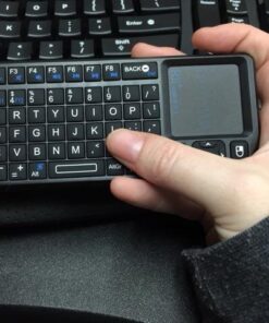 Rii 2.4G Mini Wireless Keyboard with Touchpad Mouse,Lightweight Portable Controller with USB Receiver Remote Control for Windows/ Mac/ Android/ PC/Tablets/ TV/Xbox/ PS3. X1-Black . 41 51qq9hj3uML