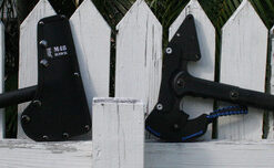 M48 Tactical Tomahawk Military Axe - Black Color | 3 ⅞” Cast Stainless Steel Combat Axe with Piercing Spike | Nylon Cord Wrapped Fiberglass Handle | Camping and Tactical Gear | 15” Length 29 51qrFjUtrL