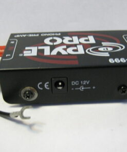 Pyle Phono Turntable Preamp - Mini Electronic Audio Stereo Phonograph Preamplifier with RCA Input, RCA Output & Low Noise Operation Powered by 12 Volt DC Adapter - PP999 , Black Single 28 51qtMGDk2yL 2