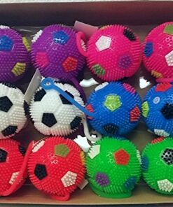 Alternative view of 3" Light Up Squeaky LED 'Soccer Ball' Children's Kid's Toy Yoyo Ball (Colors May Vary) Set of 12