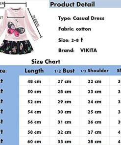 Alternative view of VIKITA Winter Toddler Girl Clothes Long Sleeve Girls Dresses for Kids 2-12 Years Blh3660 8 Years