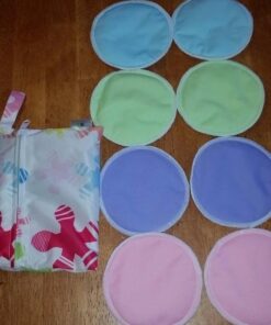 Washable Organic Bamboo Nursing Pads 8 Pack Colors (4 Pair) with Laundry Bag - Natural and Reusable, Ultra Soft, and Super Absorbent for The Ultimate Luxury Breast Pad - by Serenity Bamboo 12cm - Extra Thick Colors 26 51qvDvXE4BL