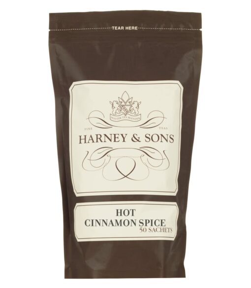 Harney and Sons Hot Cinnamon Spice, Bag of 50 Sachets 50 Count (Pack of 1)