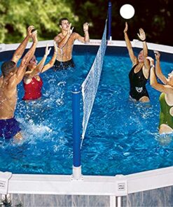 Alternative view of Swimline Cross Pool Volly Above ground Vollyball Game