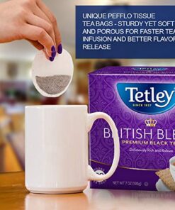 Tetley British Blend Premium Decaf Black Tea, Decaffeinated Tea, 40 Tea Bags (Pack of 6), Rainforest Alliance Certified 13 51r85QNRoOL
