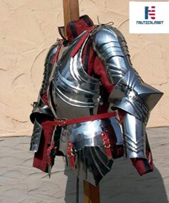 Medieval LARP Fantasy Costume Steel Armour Cuirass Breastplate 12 51r8o497XLL