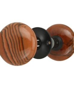 A29 Porcelain Rim Lock Knob Set, Swirl Brown Color, Black Powder Coat Stem Brown Swirl 14 51rAoYrS2XL