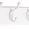 Liberty Hardware 129847 18-Inch Coat and Hat Rail/Rack with 4 Heavy Duty Hooks, White and White Flat White/White 49 51rCsy7XrAL