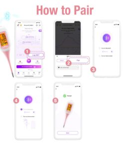 Easy@Home Smart Basal Thermometer, Large Screen and Backlit, FSA Eligible, Period Tracker with Premom(iOS & Android) - Auto BBT Sync, Charting, Coverline & Accurate Fertility Prediction EBT-300 28 51rHQJeUHLL