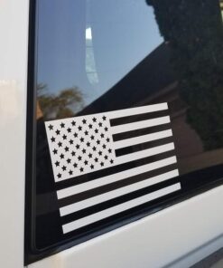 American Flag Black/White Decal Sticker Custom Die-Cut Vinyl USA Merica United States Marines Army Navy Airforce 18 51rMjmB2syL