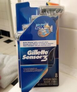 Gillette Sensor3 Comfort Disposable Razors for Men, 8 Count, Lubrastrip Glides Easily Over Your Skin Sensor3 Comfort (8ct) 49 51rRuSfl5oL