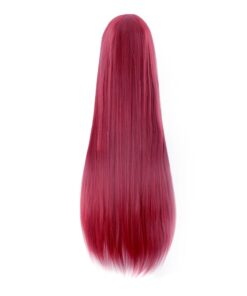 MapofBeauty 40" 100cm Dark Red Long Straight Cosplay Costume Wig Fashion Party Wig 25 51rbNvV0dRL