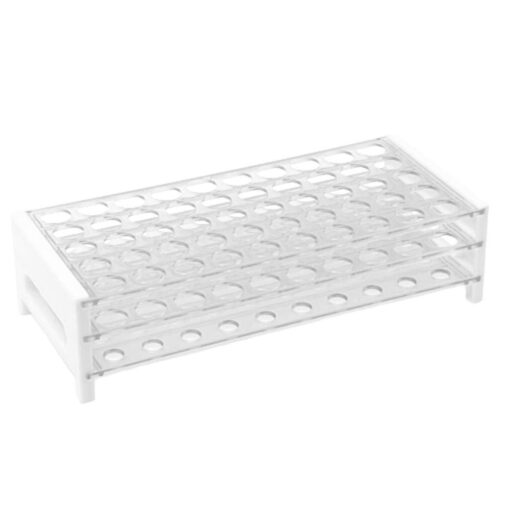 Karter Scientific 208V2 Plastic Test Tube Rack for 12/13mm Tubes, Holds 50, Detachable (Single) Single