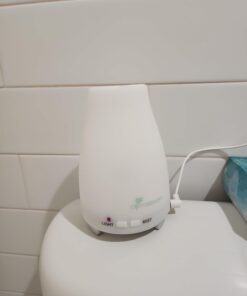 Diffuserlove Essential Oil Diffusers 200ML Remote Control Ultrasonic Mist Humidifiers BPA-Free Aromatherapy Diffuser with 7 Color Lights, Auto Shut-Off for Bedroom Office Kitchen White 38 51rh4sJMGL