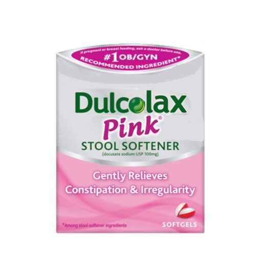 Dulcolax Pink Stool Softener Softgels 25 ea (Pack of 10)