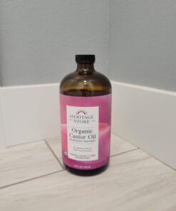 HERITAGE STORE Organic Castor Oil, Glass Bottle, Cold Pressed, Rich Hydration for Hair & Skin, Bold Lashes & Brows | 32oz 32 Fl Oz (Pack of 1) 33 51rlMHT41aL