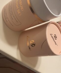 Kabuki Makeup Brush Set - Foundation Powder Blush Concealer Contour Brushes - Perfect For Liquid, Cream or Mineral Products - 10 Pc Collection With Premium Synthetic Bristles For Eye and Face Cosmetic Rose 37 51rqQgKhhtL