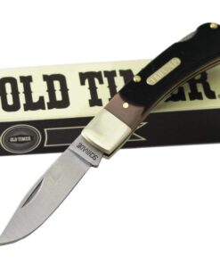 Old Timer 3OT Bearhead Traditional Lockback Pocket Knife with 2.2in High Carbon Stainless Steel Blade, Sawcut Handle, and Convenient Small Size for EDC, Whittling, Camping, Hunting, and Outdoors 16 51rszlMCakL