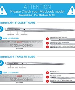 iBenzer Basic Soft-Touch Series Plastic Hard Case, Keyboard Cover, Screen Protector for Apple Macbook Air 13-inch 13" A1369/1466, Gray 11 51rzkgeKVIL