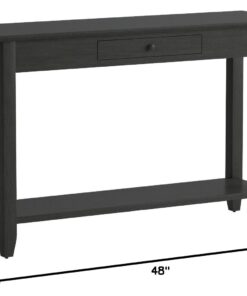 Convenience Concepts American Heritage 1 Drawer Console Table with Shelf, Black 32 51s 17W3fyL