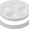 Gamma2 Seal Lid - Pet Food Storage Container Lids - Fits 3.5, 5, 6, & 7 Gallon Buckets, White, 4122E, Made in USA, Fits a 3.5 to 7 Gallon Bucket