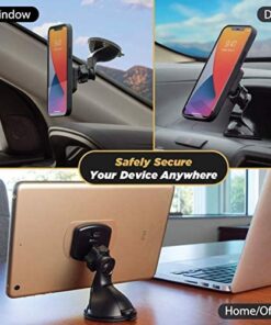 Scosche MAGWSM2 MagicMount Magnetic Suction Cup Mount for Car Windshield or Dashboard, 360° Adjustable Magnet Head, Universal Cell Phone Holder for Car, Compatible with iPhone, Samsung & All Devices Window / Dash Suction 1 Pack 28 51sCWWNvN5L