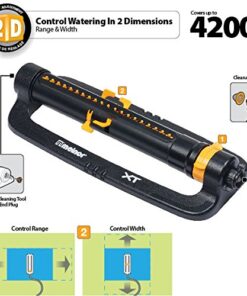 Alternative view of Melnor XT4100 Deluxe Turbo Oscillating Sprinkler, One Size, Black/Yellow