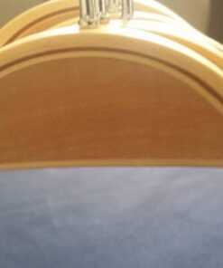 JS HANGER Lightweight Non Slip Wooden Hangers - 10 Pack Heavy Duty Wood Coat Hangers with Soft Stripes for Camisole, Jacket, Dress Clothes, Sweater, Natural Finish 36 51sJJ33GyvL