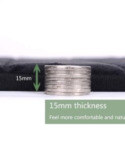 FINDNEW [Update Non-Slip Soft Microfiber Memory Foam Bath Mat,Toilet Bath Rug,with Increased Friction Bottom Washable Quickly Drying Bathroom mats (16" X 24", Black) 16"X 24" 25 51sVlxzOqVS