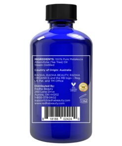 Radha Beauty Tea Tree 120ml - Essential Oil with Natural Premium Melaleuca with Soaps, Shampoo, Body Wash, Aromatherapy and Antifungal Treatment 4 Fl Oz (Pack of 1) 31 51sarCABJrL