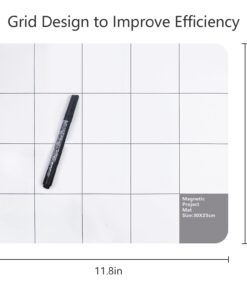Magnetic Project Mat Showpin Magnetic Mat for Screws with Dry Erase Pen - Large Size Magnetic Pad Preventing Small Screws from Getting Lost and Unorganized - 9.8x11.8 inches 22 51shUfyR05L