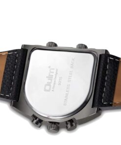 Oulm Men's Fashion Luxury Steampunk Automatic Mechanical Stainless Steel Case Leather Watch 11 51si90pHKYL