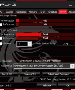 AMD Ryzen 5 2600X Processor with Wraith Spire Cooler - YD260XBCAFBOX 53 51simdDPRhL