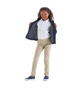 French Toast Girls Pull On Skinny Fit Stretch Pants with Elastic Waist and Pockets, School Uniform for Kids 4 Khaki 16 51skEauRMaL