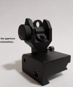 Feyachi Flip Up Iron Sight Front Rear Sight Compatible for Picatinny Rail and Weaver Rail of Rifle, Foldable Sights Black 61 51srsLFOxL
