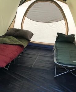 Alpcour Folding Camping Cot – Deluxe Collapsible Single Person Bed in a Bag w/Pillow for Indoor & Outdoor Use – Ultra Lightweight, Comfortable, Heavy Duty Design Holds Adults & Kids Up to 300 Lbs Grey 29 51szeGWeArL