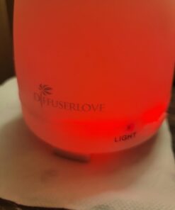 Diffuserlove Essential Oil Diffusers 200ML Remote Control Ultrasonic Mist Humidifiers BPA-Free Aromatherapy Diffuser with 7 Color Lights, Auto Shut-Off for Bedroom Office Kitchen White 39 51t5XgFndrL