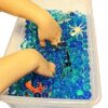Adapt-Ease Occupational Therapy Sensory Bin Discovery Playbox, Aqua Theme