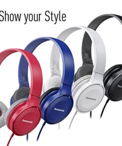Panasonic On Ear Stereo Headphones RP-HF100M-W with Integrated Mic and Controller, Travel-Fold Design, Matte Finish, White One size 14 51t6Pi9g9KL